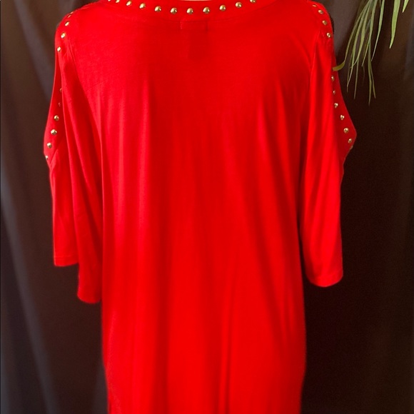 ♥️❄️NWOT c.Oliver Woman’s Red Beaded Top Size M - Picture 7 of 9